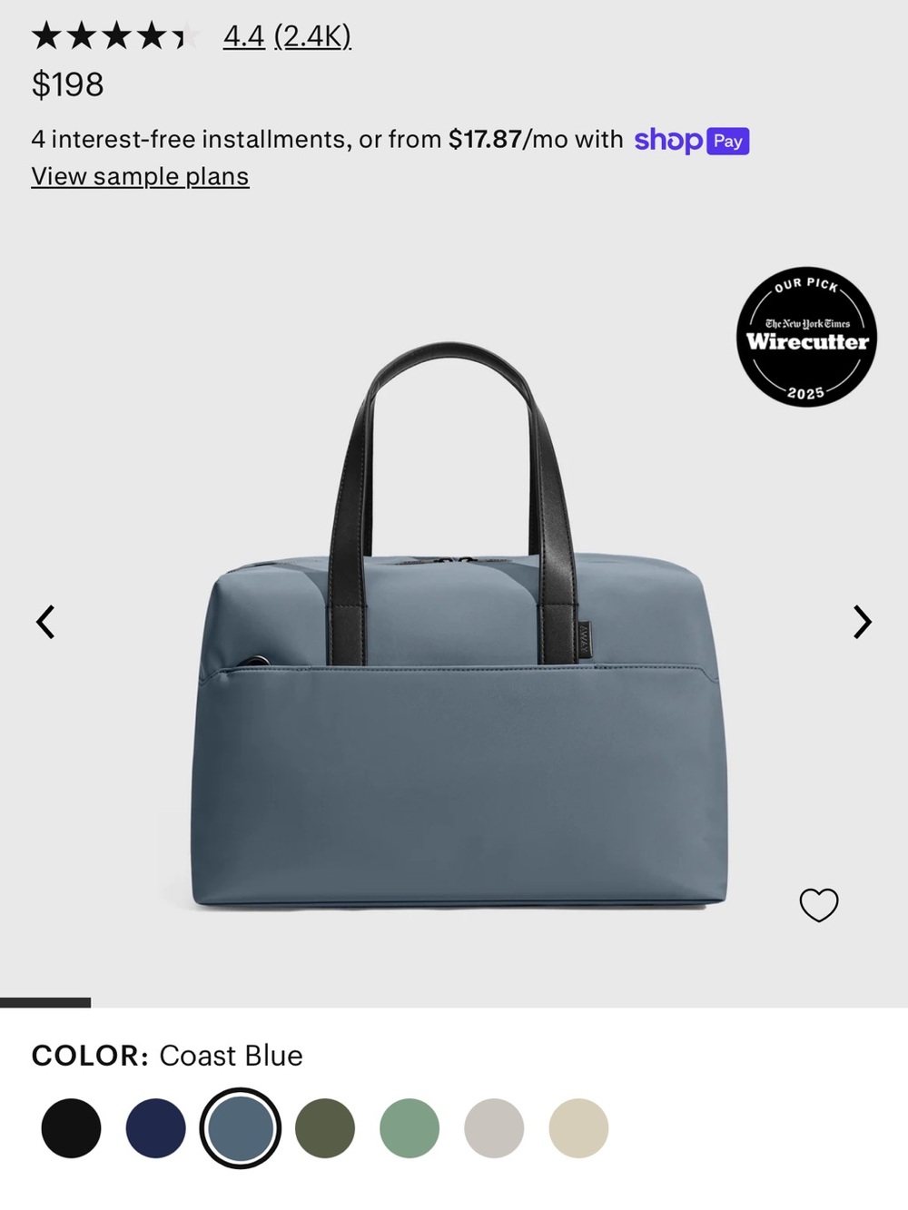 Away The Everywhere Bag in Coast Blue